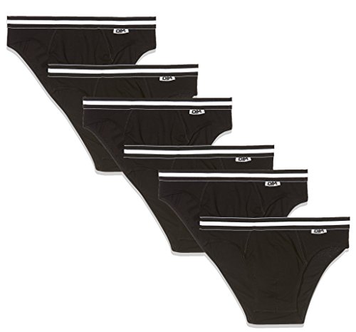 Dim Herren Slip Ecodim Baumwolle Stretch Großes Format x6 Schwarz 4XL von DIM