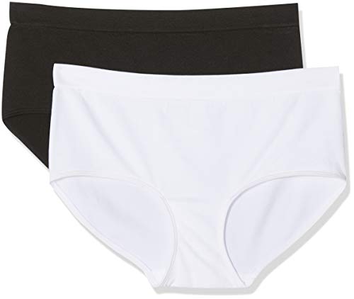 Dim Boxer Women Les Pockets Ecodim Microfibre Comfort x2 Lot Schwarz/Weiß L-XL von Dim