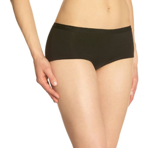 DIM Boxershorts Damen 3er Pack | Les Pockets Ecodim Weiches Gefühl | Stretch-Baumwolle | Extra flache Verarbeitung | Täglicher Komfort | Mehrfarbig Weiß/Haut/Schwarz S von Dim