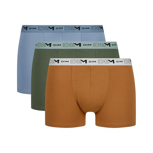 Dim Homme - Boxershorts Coton Stretch Bio x3 | Ökologisch verantwortungsvolle Unterwäsche GOTS & Oeko-TEX® Zertifiziert | Täglicher Komfort | Recycelbare Verpackungen Mehrfarbig L von DIM