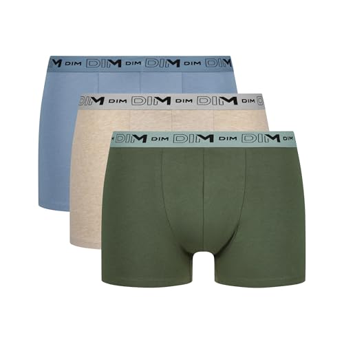 Dim Homme - Boxershorts Coton Stretch Bio x3 | Ökologisch verantwortungsvolle Unterwäsche GOTS & Oeko-TEX® Zertifiziert | Täglicher Komfort | Recycelbare Verpackungen Mehrfarbig XXL von Dim