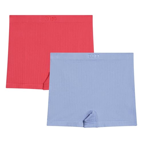 Dim Nahtlose Boxershorts Seamless Außergewöhnlicher Komfort und Unsichtbarkeit für Mädchen x2 Polar Blue/Sorbet Pink 16 Jahre von Dim