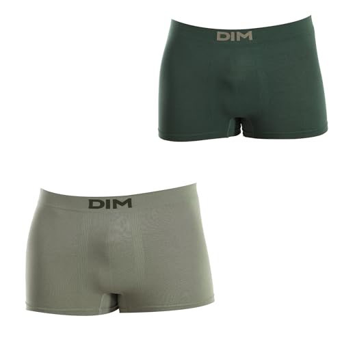 Dim Nahtlose Baumwoll-Boxershorts Für Männer x2, Jadegrün/Dschungelgrün, XL Dim Nahtlose Baumwoll-Boxershorts Für Männer x2, Jadegrün/Dschungelgrün, XL von DIM