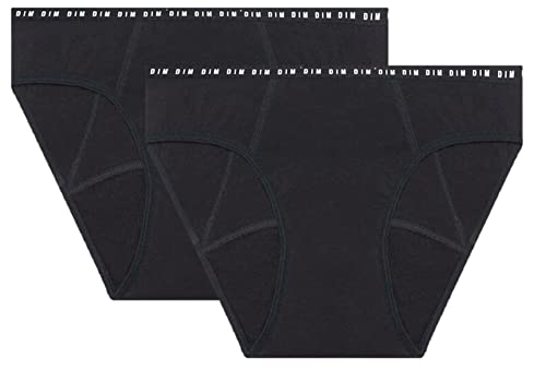 Dim Slip Menstruelle Frau Bio-Baumwolle Flux Abondant Dim Protect x2 Schwarz M von Dim
