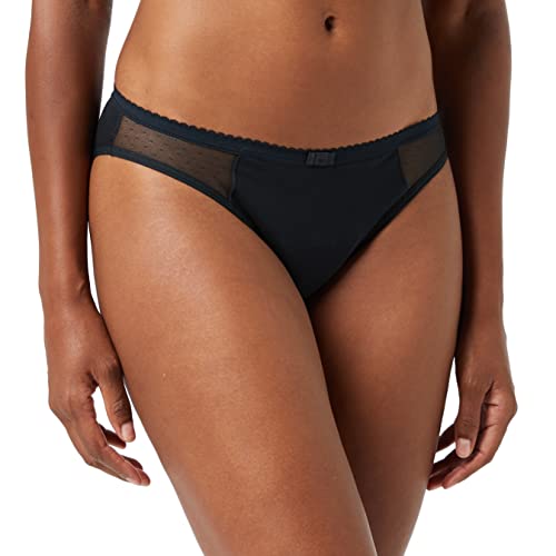 Dim Perioden Unterwäsche Mittelstarke Blutung Dim Protect Aus Bio Baumwolle Damen x1, Black, S von Dim