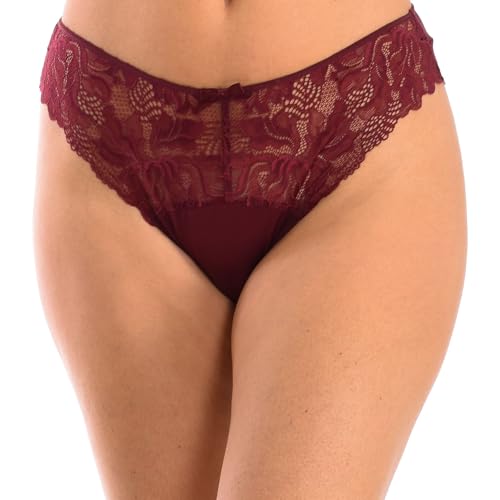 Dim Slip Generous Essentiel Aus Spitze Damen x1, Red, M von DIM