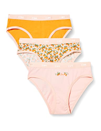 DIM Mädchen - Les Pockets Slips aus Baumwolle x3 | Ultraweich & Bequem | Elastischer Bund | Farbige Motive Stars/Weiß/Blau 16 Jahre von Dim