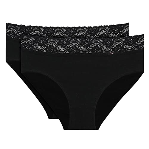 Dim Slip Women Maxi Cotton Female x2 Schwarz S von Dim