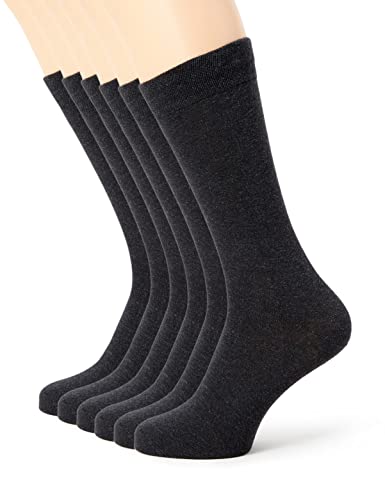 Dim Socken Atmungsaktive Stretch-Baumwolle Multipack Basique Baumwolle Herren x6, Grey, 43-46 von DIM
