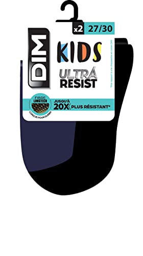 Dim Socken Ultra Resist Aus Verstärktem Stoff Kinder x2, Blue, 27-30 von DIM