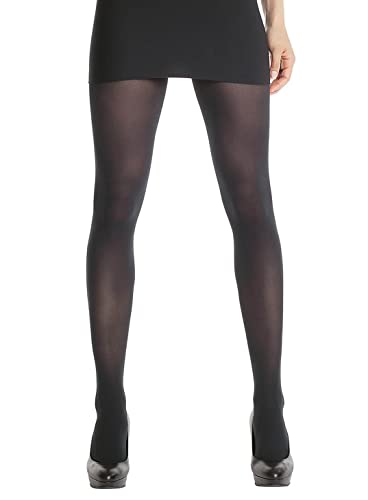 Dim Strumpfhosen Blickdicht Les Opaques Velouté Damen x1, Black, S von DIM