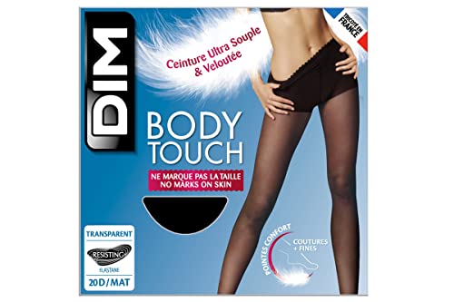 DIM Damen Strumpfhose Body Touch Voile Transparent x1 | Ultraweicher Bund | Absoluter Komfort | Zweite-Haut-Effekt | Unsichtbar unter der Kleidung Schwarz L von Dim