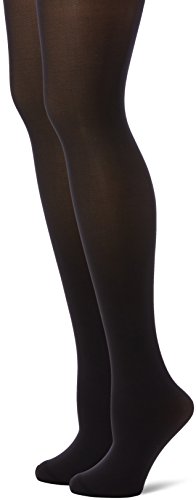 Dim Strumpfhosen Les Opaques Velouté Komfort Damen x2, Black, L-XL von DIM