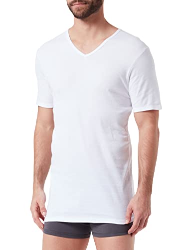 Dim T-Shirt Mit V-Ausschnitt Low Cost Ecodim Herren x2, White, M von DIM