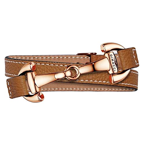 DIMACCI ARMBAND - ALBA (Cognac + Rosé Vergoldet) von DIMACCI