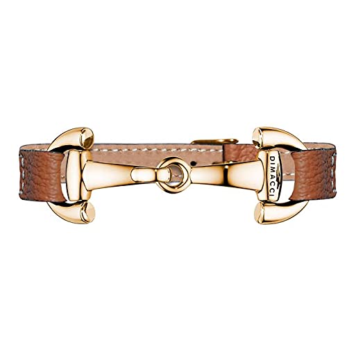 DIMACCI ARMBAND - ALBA PUR (Cognac + Vergoldet Metall) von DIMACCI