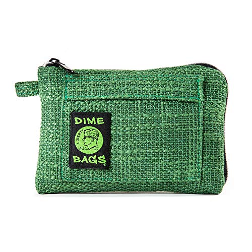 DIME BAGS Gepolsterte Tasche – geruchsdichte Schutzhülle mit gepolsterter Innenseite, strapazierfähiges Hanf-Polyestergewebe, robuste Reißverschlüsse und austauschbarer Aufnäher, Reise und von DIME BAGS