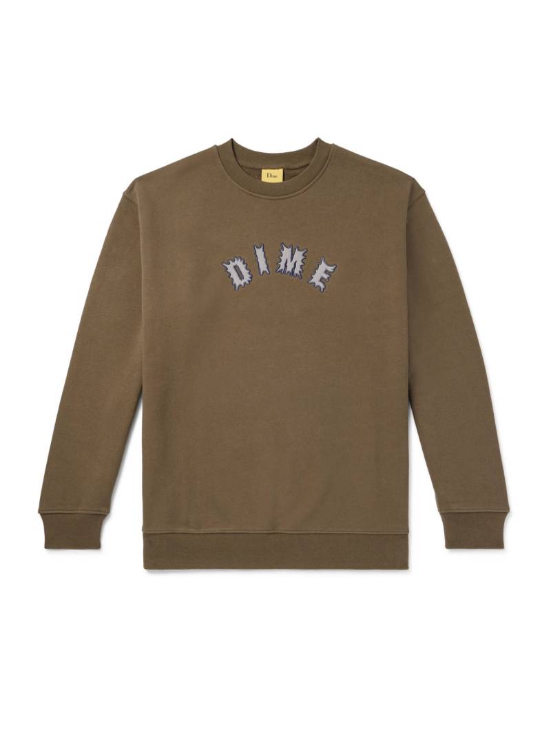 DIME - Choppers Logo-Appliquéd Cotton-Jersey Sweatshirt - Men - Brown - L von DIME
