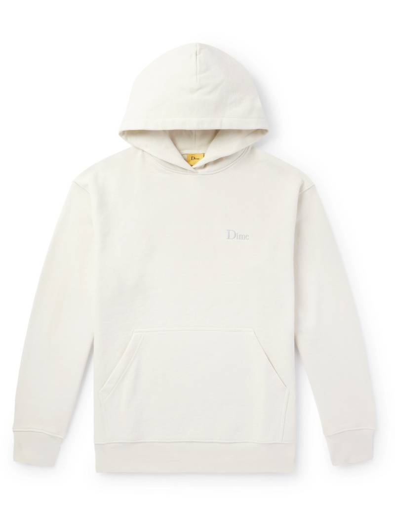 DIME - Logo-Embroidered Cotton-Jersey Hoodie - Men - Neutrals - XL von DIME
