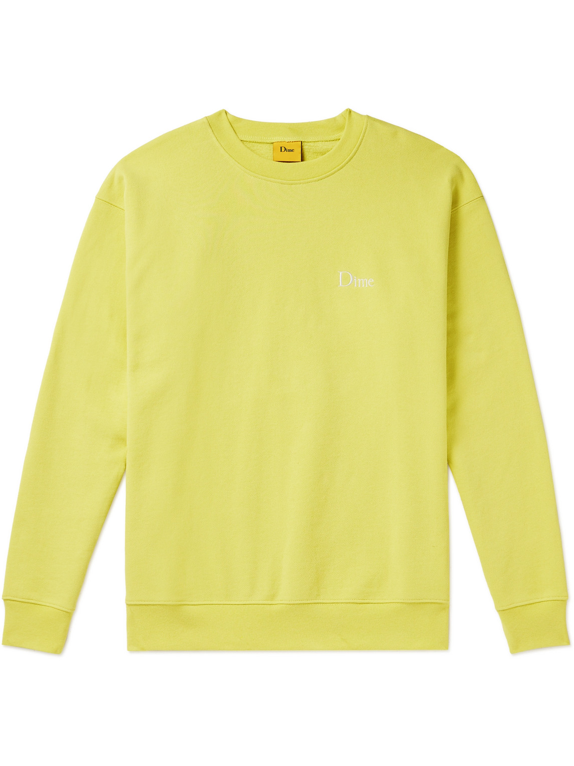 DIME - Logo-Embroidered Cotton-Jersey Sweatshirt - Men - Yellow - L von DIME