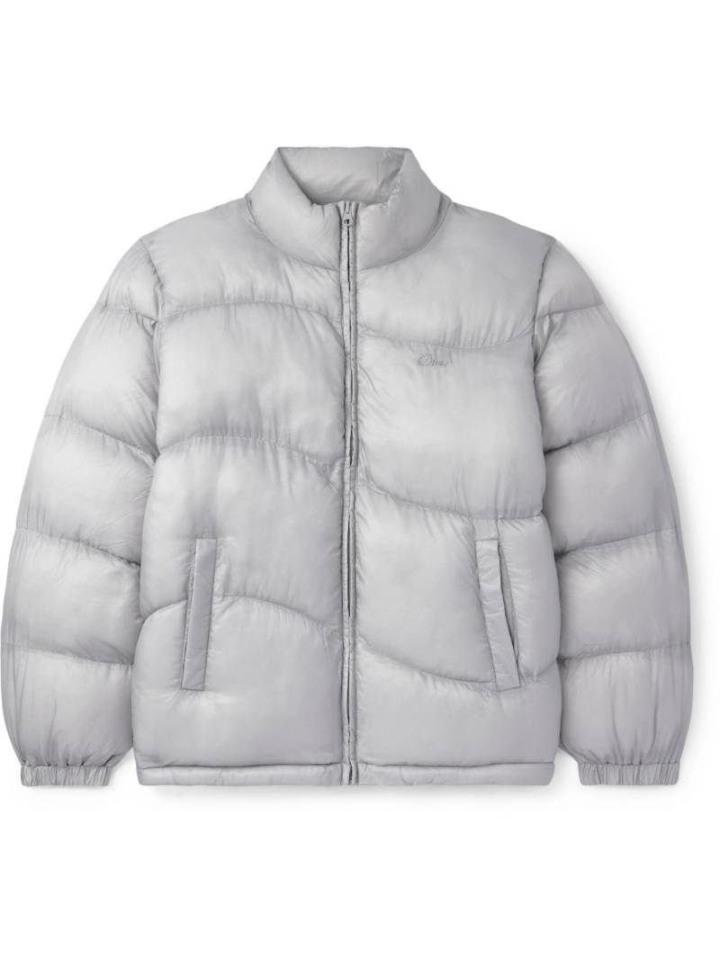 DIME - Logo-Embroidered Quilted Padded Nylon-Ripstop Jacket - Men - Silver - XXL von DIME