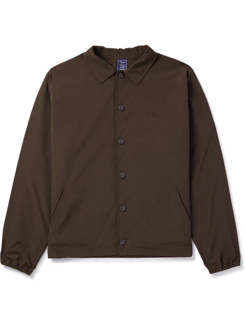 DIME - Logo-Embroidered Shell Coach Jacket - Men - Brown - XL von DIME
