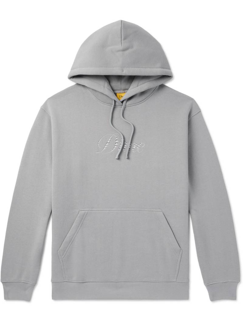 DIME - Logo-Print Cotton-Blend Jersey Hoodie - Men - Gray - XL von DIME