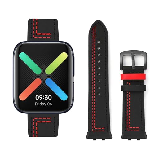 Armband für OPPO Watch 46mm Uhrenarmband Leder Verstellbare Ersatzbänder Armband für OPPO Watch 46mm Sportarmband für Herren Damen Armband Kompatibel mit für OPPO Watch 46mm (11) von DINGK