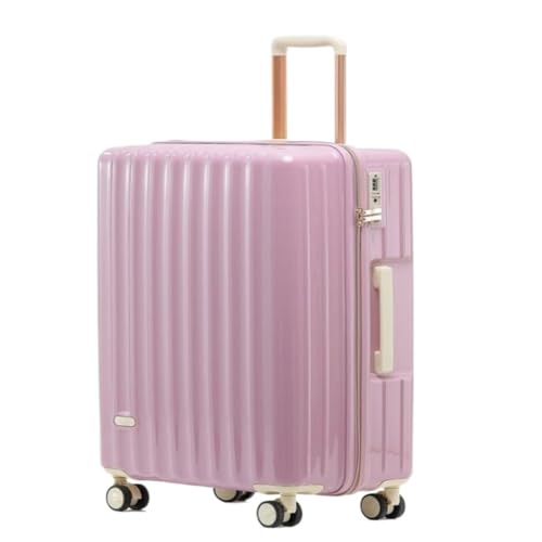 DINGYanL Trolley-Koffer 20-Zoll-Boarding-Koffer, Trolley-Koffer for Herren Und Damen, Ultraleichter Silent-Wheel-Koffer Reisekoffer (Color : Pink, Size : 20in) von DINGYanL