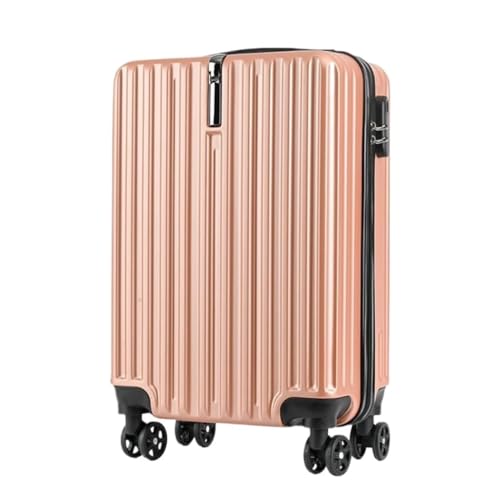 Trolley-Koffer Trolley-Koffer 20 Zoll for Damen und Herren, Universalräder, wasserabweisender Koffer, Passwort-Koffer Reisekoffer (Color : Pink, Size : 20in) von DINGYanL