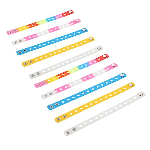 DINHEAROM 10 Stück Sportliche Silikon Armbänder Unisex Handgelenkband für Männer und Frauen Elastisch und Langlebig für Partys und Sportveranstaltungen von DINHEAROM