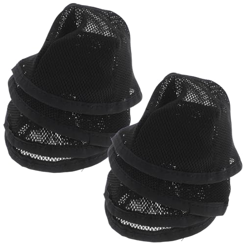 DINHEAROM 10Stücke Schwarze Mesh Haarnetzkappen für Damen und Herren Wiederverwendbare Elastische Bänder Perfektes Zubehör für Perücken und Haarstylings Bequem und Atmungsaktiv von DINHEAROM