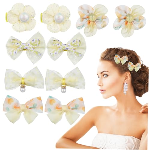 DINHEAROM 10stücke Blumen Und Schleifen-haarspangen Für Frauen Gefütterte Krokodilklemmen Flache Haarspangen Mit Blumen Und Schleifen-design Für Verschiedene Frisuren Und Anlässe DINHEAROM 10stücke Blumen Und Schleifen-haarspangen Für Frauen Gefütterte Krokodilklemmen Flache Haarspangen Mit Blumen Und Schleifen-design Für Verschiedene Frisuren Und Anlässe von DINHEAROM