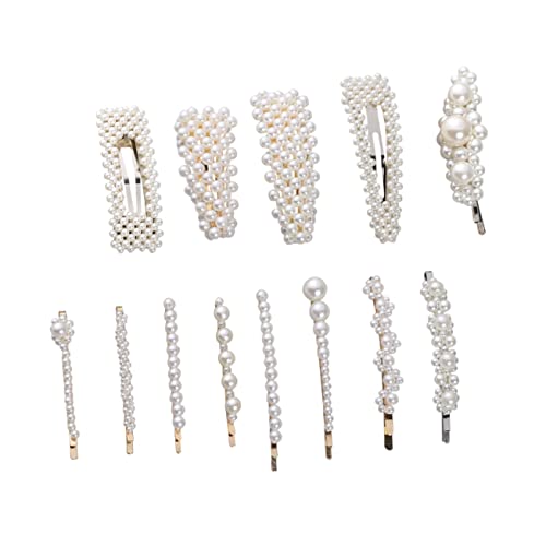 DINHEAROM 13 Stück Teiliges Perlen Haarspangen für Mädchen Mix Stil Haarklammern für Alltag für Partys Tänze und Feste Leicht Langlebig und Dekorativ von DINHEAROM