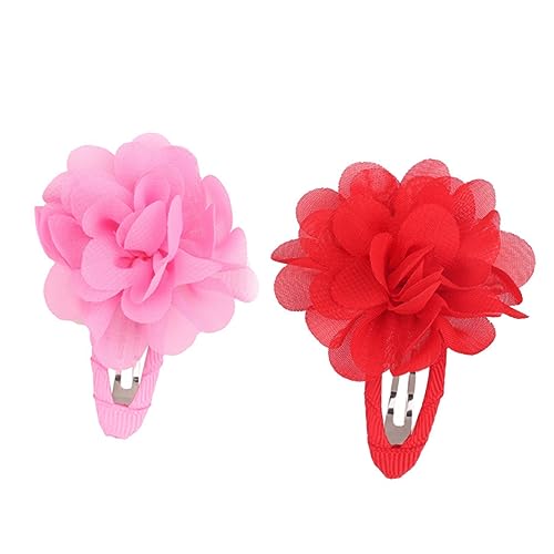 DINHEAROM 15 Stück Teiliges Bunte Haarspangen für Mädchen Chiffonblumen Haarclips für Junge Mädchen und Teens Vielseitige Haaraccessoires Gemischten Farben von DINHEAROM