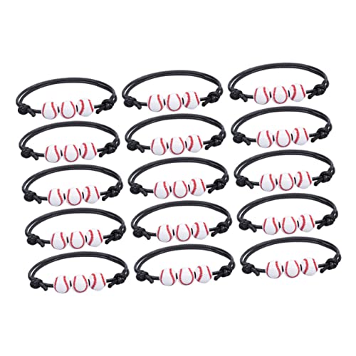 DINHEAROM 15stücke Baseball-armbänder Geflochten Bettelarmband Für Jungen Mädchen Sport-handgelenkkette Baseballkugelarmband Baseballarmbänder von DINHEAROM