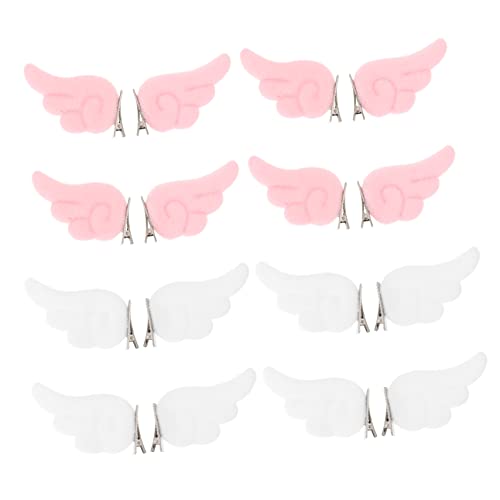 DINHEAROM 16stücke Teiliges Plüsch-haarspangen Für Haarstyling Flauschige Engelshaarclips in Weiß Haarschnallen Für Mädchen Für Cosplay Und Täglichen Gebrauch von DINHEAROM