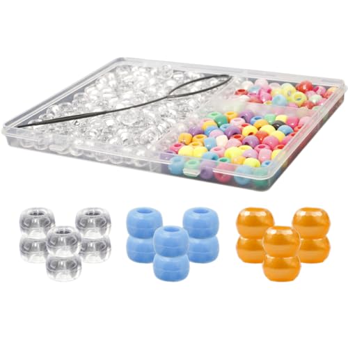 DINHEAROM Haarperlen Satz für Zöpfe Dreadlocks Zubehör I-Tip Perlen Haar Schmuck Selbstgemacht Haarschmuck für Mädchen von DINHEAROM