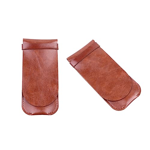 DINHEAROM 1stück Stilvoller Leder Stiftetui Aus Hochwertigem Leder Vintage Multi-Pen Schützende Stift Tasche Für Büro Schule Und Zuhause Kaffee von DINHEAROM