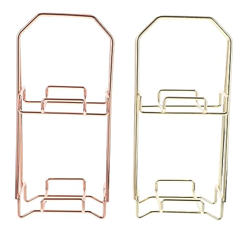 DINHEAROM Make Up Quastenhalter 2 Stück Doppelschicht Puderquaste Rack Platzsparend Tragbar Kosmetik Organizer für Schwämme und Puderquasten von DINHEAROM