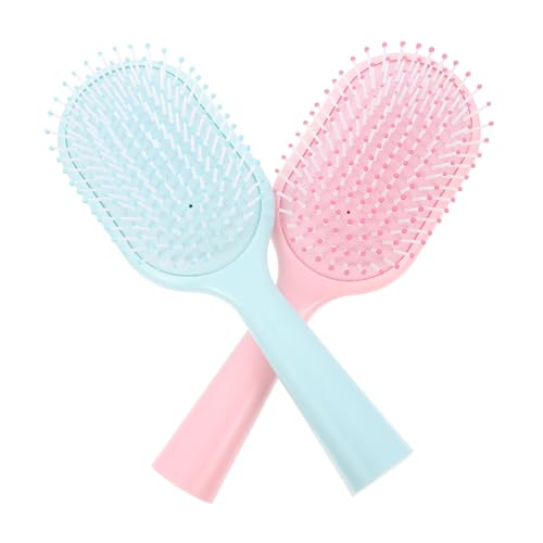 DINHEAROM 2 Stück Haarkämme Für Damen Und Kinder Lange Griffe Antistatische Entwirrungsbürsten in Pastellfarben Für Lockiges Haar Kopfhautmassage Und Haarbehandlung von DINHEAROM