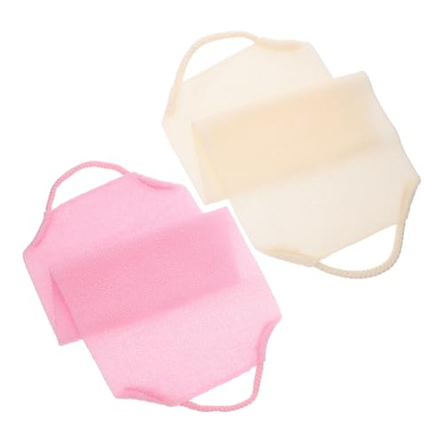 DINHEAROM 2 Stück Peeling Waschlappen Elastische und Dehnbare Duschhandschuhe für Effektive Hautreinigung für Männer und Waschbar und Langlebig von DINHEAROM