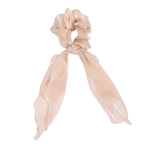 DINHEAROM 2 Stück Satin Haarband mit Schleifen Design Elastische Haargummis für für Damen Geeignet für Alltag und Besondere Anlässe Champagnerfarbe von DINHEAROM
