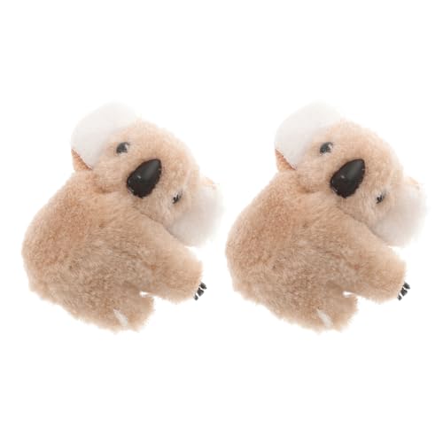 DINHEAROM 2stücke Tierhaarschmuck Koala-haarspangen Mit Seitlichen Krallen Haarnadeln Für Mädchen Und Frauen Haarspangen Aus Stoff Kopfschmuck von DINHEAROM