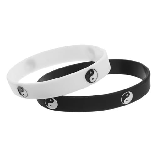 DINHEAROM 2stücke Passgenaue Tai Chi Silikonarmbänder Armbänder Freunde Street Dance Armbänder Schmuck Für Frauen Und Männer von DINHEAROM