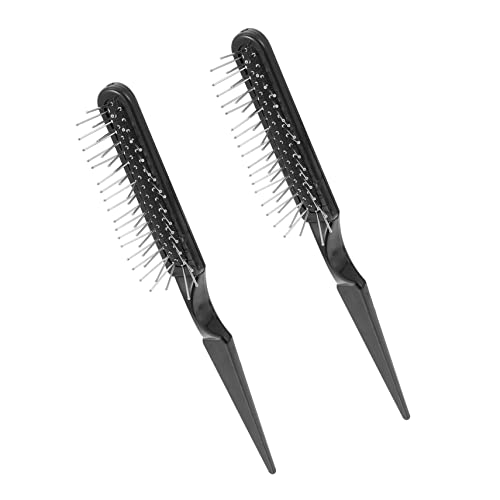 DINHEAROM 2 Stücke Toupierbürste aus Stahl Entwirrungsbürste mit Rattenschwanzspitze Haarfärbebürste für Damen und Herren Kopfhautmassagegerät Multi Haarstyling Tool von DINHEAROM