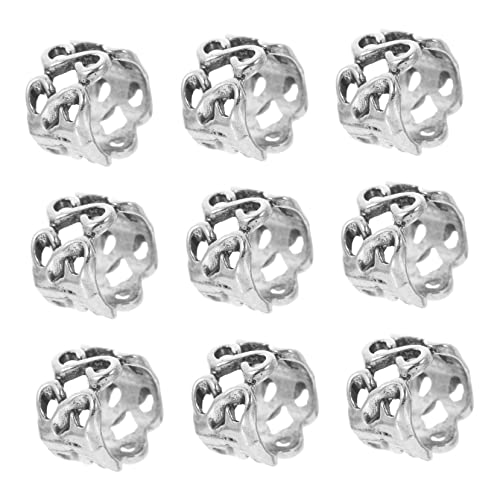 DINHEAROM 20 Stück Dreadlocks Ringe Haarschmuck Langlebige Zinklegierung Haarringe für Zöpfe Haaraccessoires für Damen Einfach Anzubringen für Festivals und Partys von DINHEAROM