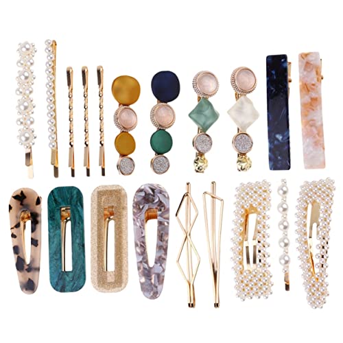 DINHEAROM 20 Stück Teiliges Perlen Haarnadel Set Dekorative Beads Haarspangen Leichte Haarklammern für Mädchen und Frauen Vielseitiger Haarschmuck für Party Festival und Alltag von DINHEAROM