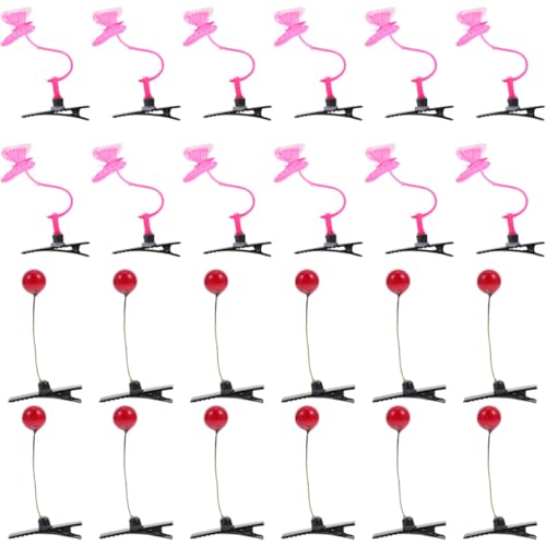 DINHEAROM Haarspangen 24 Stück Kawaii Haarnadeln für Mädchen mit Pflanzenmotiven Haarschmuck für Geburtstage Schule und Alltag von DINHEAROM