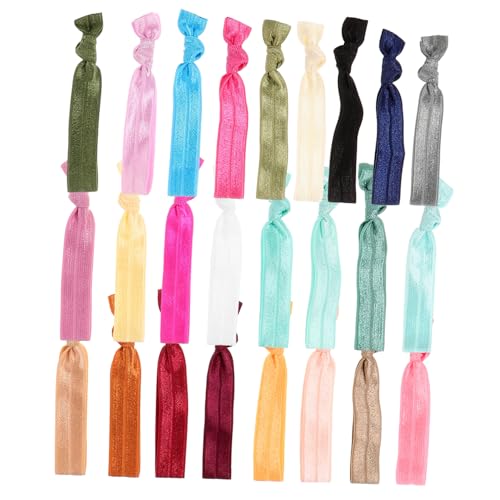 DINHEAROM 25 Stück Teiliges Elastisches Haargummi Mädchen Bunte Kleine Haargummis Knickfrei Hochdehnbar Vielseitige Haarschmuck accessoires für Alltag Party und Kreative Frisuren von DINHEAROM